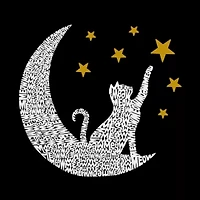 Cat Moon - Women's Plus Word Art V-Neck