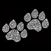 Women's Plus Word Art V-Neck - Woof Paw Prints