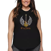 Women's Plus Word Art Tank Top - LYRICS TO FREEBIRD