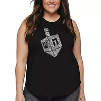 Hanukkah Dreidel - Women's Plus Word Art Tank Top