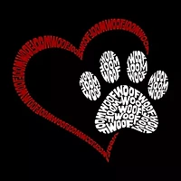 Paw Heart - Women's Plus Word Art Tank Top