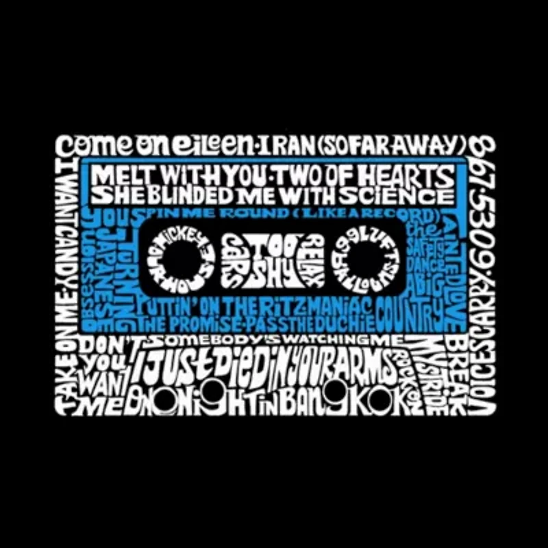 Women's Plus Word Art V-Neck - 80s One Hit Wonders