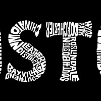 Women's Plus Word Art Tank Top - BOSTON NEIGHBORHOODS