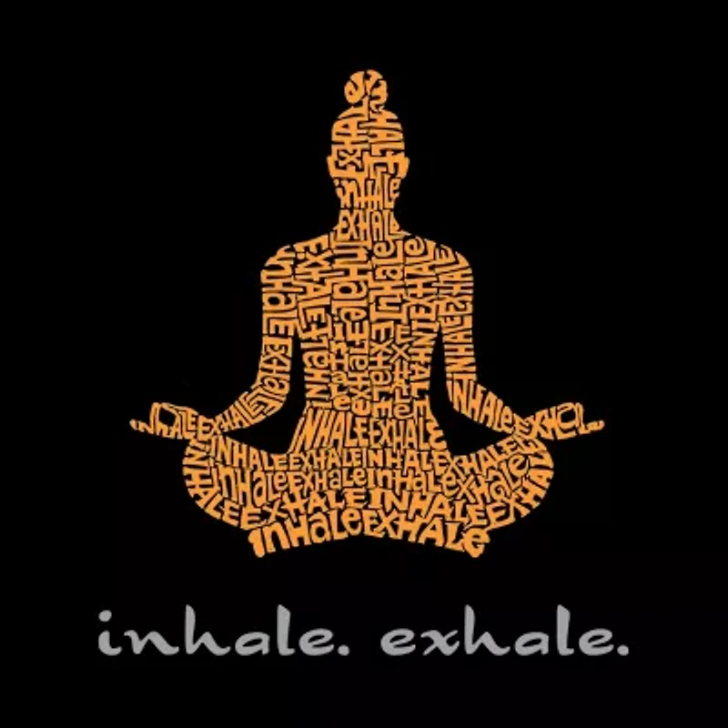 Women's Plus Word Art T-shirt - Inhale Exhale