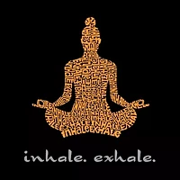Women's Plus Word Art T-shirt - Inhale Exhale