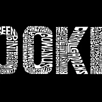 Women's Plus Word Art T-shirt - BROOKLYN NEIGHBORHOODS