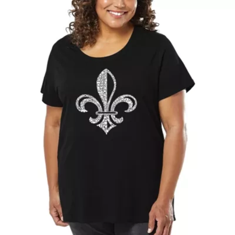 Women's Plus Word Art T-shirt - LYRICS TO WHEN THE SAINTS GO MARCHING