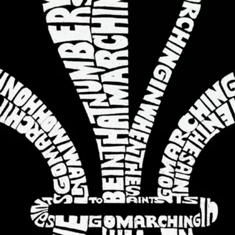 Women's Plus Word Art T-shirt - LYRICS TO WHEN THE SAINTS GO MARCHING