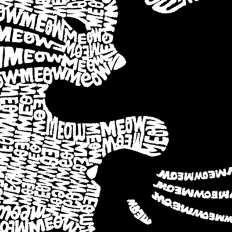 Women's Plus Word Art T-shirt - Yin Yang Cat