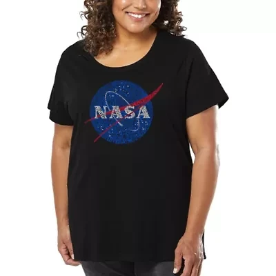 Women's Plus Word Art T-shirt - NASA's Most Notable Missions