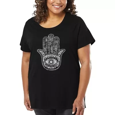 Women's Plus Word Art T-shirt - Hamsa