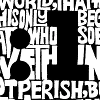 Women's Plus Word Art Tank Top - John 3:16