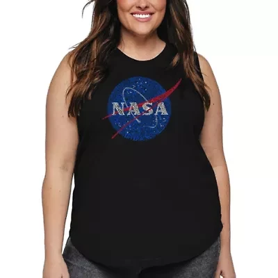 Women's Plus Word Art Tank Top - NASA's Most Notable Missions