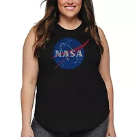 Women's Plus Word Art Tank Top - NASA's Most Notable Missions