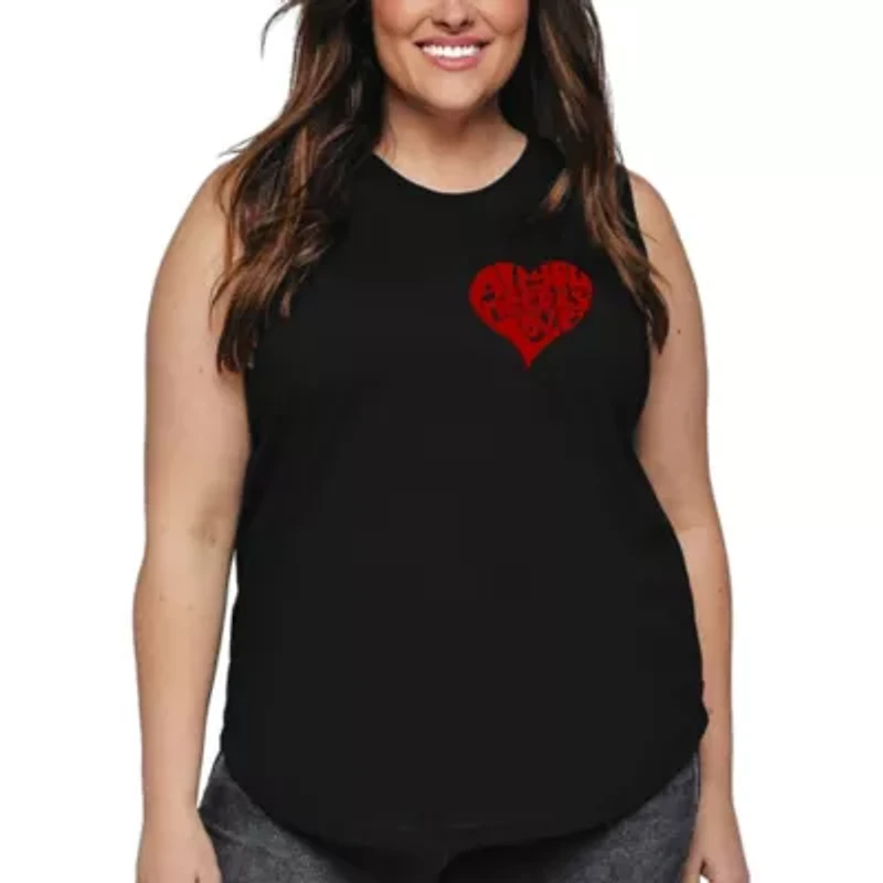 All You Need is Love - Women's Plus Word Art Tank Top
