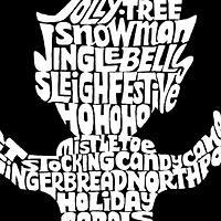 Christmas Elf - Women's Plus Word Art V-Neck