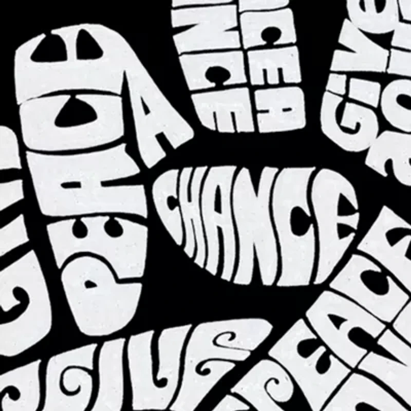 Women's Plus Word Art T-shirt - PEACE FINGERS