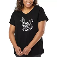 Cat Claws - Women's Plus Word Art V-Neck