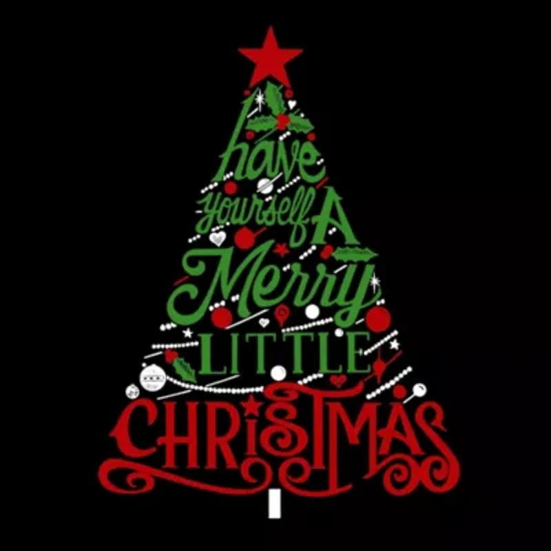 Have Yourself a Merry Little Christmas - Women's Plus Word Art V-Neck