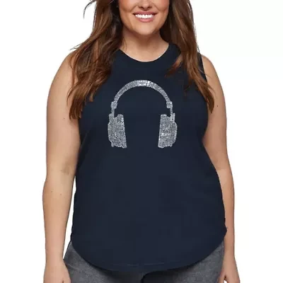 Women's Plus Word Art Tank Top - 63 DIFFERENT GENRES OF MUSIC