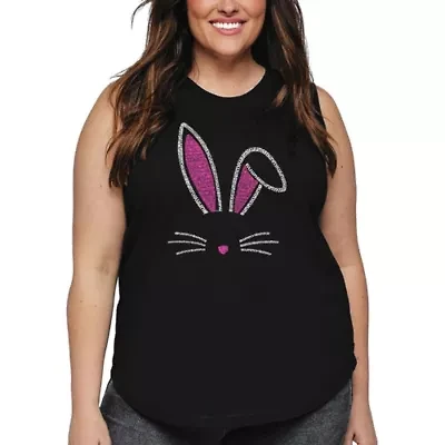 Women's Plus Word Art Tank Top - Bunny Ears
