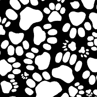 Women's Plus Word Art Tank Top - Paw Prints Heart