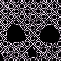 Women's Plus Word Art V-Neck - XOXO Skull