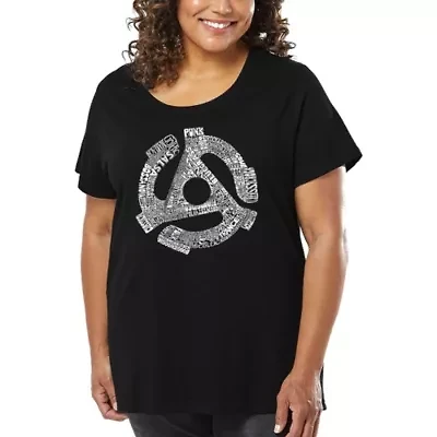 Women's Plus Word Art T-shirt - Record Adapter