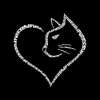 Cat Heart - Women's Plus Word Art Tank Top