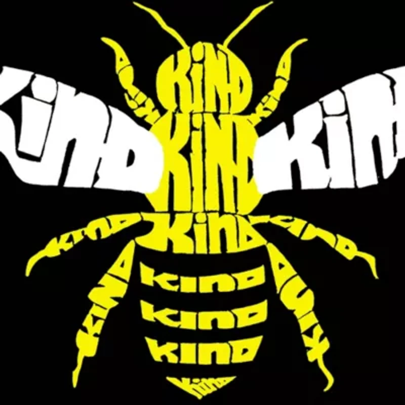 Women's Plus Word Art V-Neck - Bee Kind
