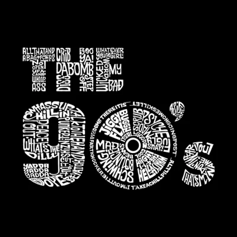 Women's Plus Word Art V-Neck - 90S