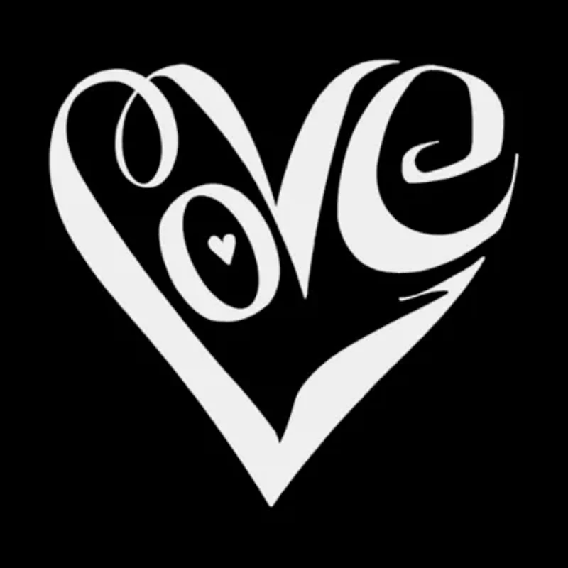 Script Heart - Women's Plus Word Art T-Shirt