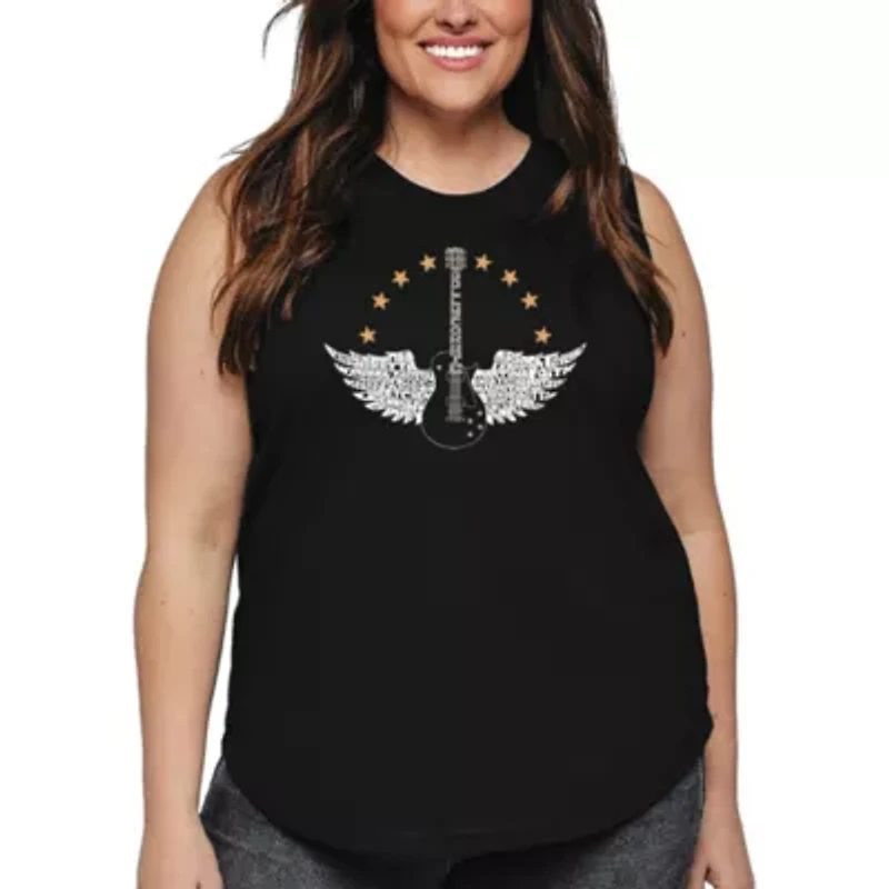 Country Female Singers - Women's Plus Word Art Tank Top