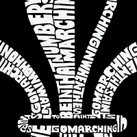 Women's Plus Word Art V-Neck - LYRICS TO WHEN THE SAINTS GO MARCHING