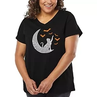 Lunar Bats - Women's Plus Word Art V-Neck