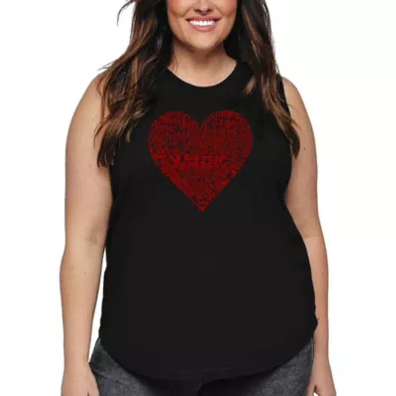Love Yourself - Women's Plus Word Art Tank Top