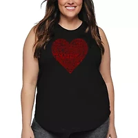 Love Yourself - Women's Plus Word Art Tank Top