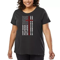 Cross Flag - Women's Plus Word Art T-Shirt