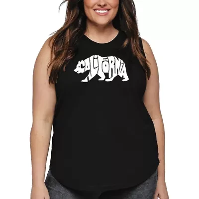 Women's Plus Word Art Tank Top - California Bear