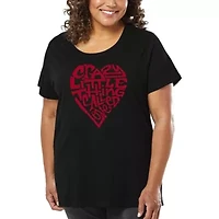 Women's Plus Word Art T-shirt - Crazy Little Thing Called Love
