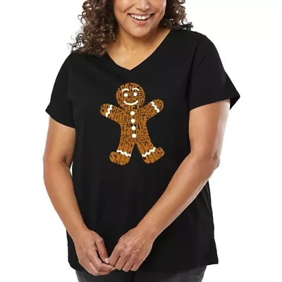 Gingerbread - Women's Plus Word Art V-Neck