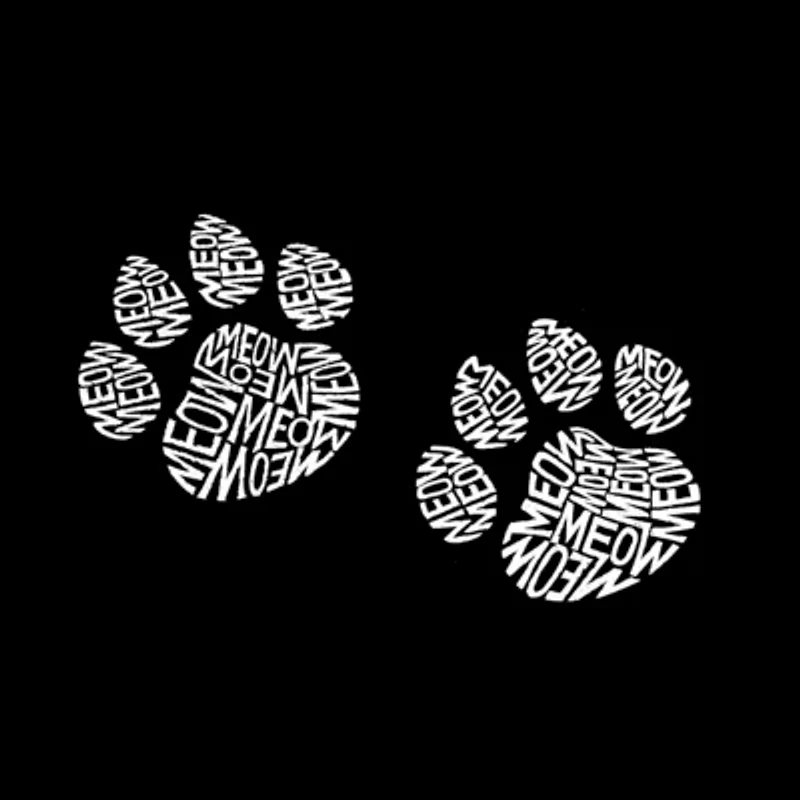 Women's Plus Word Art T-shirt - Meow Cat Prints