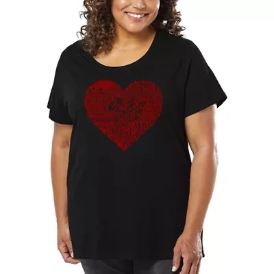 Women's Plus Word Art T-shirt - Country Music Heart