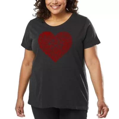 Women's Plus Word Art T-shirt - Country Music Heart
