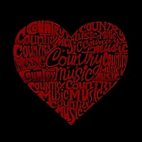 Women's Plus Word Art T-shirt - Country Music Heart