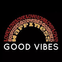 Women's Plus Word Art V-Neck - Good Vibes
