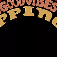 Women's Plus Word Art V-Neck - Good Vibes