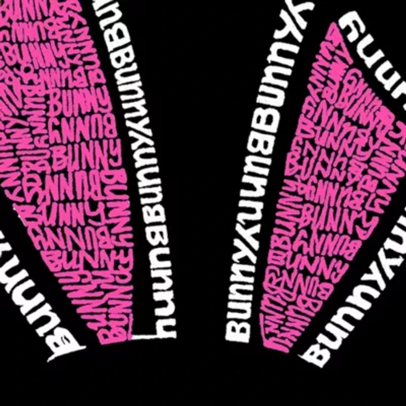 Women's Plus Word Art T-shirt - Bunny Ears