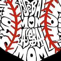 Women's Plus Word Art T-shirt - Baseball Mom