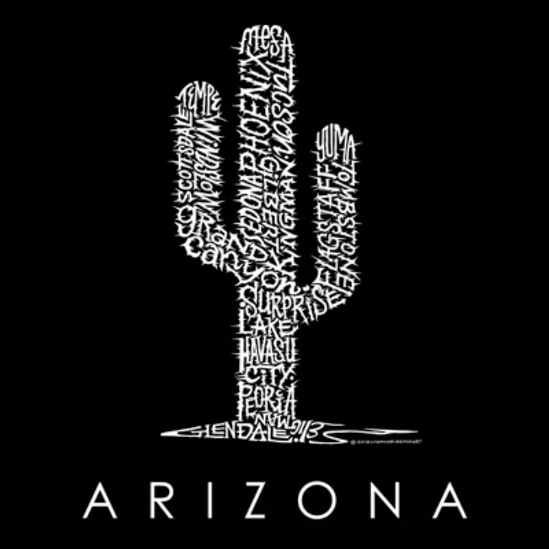 Women's Plus Word Art T-shirt - Arizona Cities